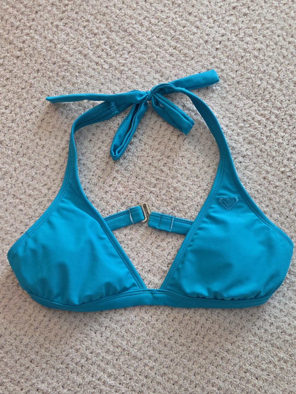 ROXY SWIM Turquoise Bikini Triangle Top ~ Small